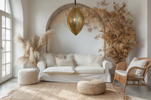 Handcrafted Moroccan Brass Pendant Lamp - Exquisite Ceiling Chandelier (PL 1027)